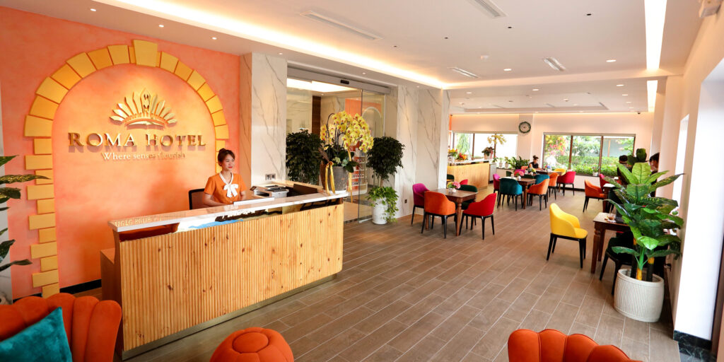 Reception lobby at Roma Hotel Phu Quoc on the Spa Inclusive package