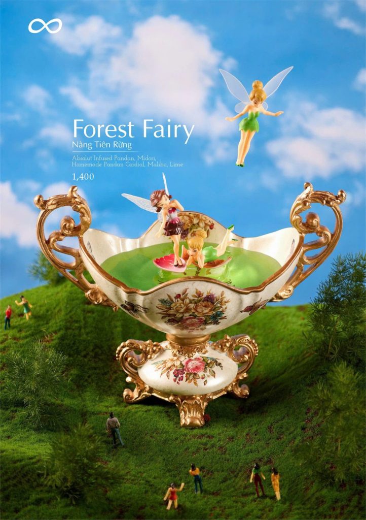 Menu Loop Jacuzzi Bar Phú Quốc 2026: cocktail đặc trưng Forest Fairy (Nàng tiên rừng)
