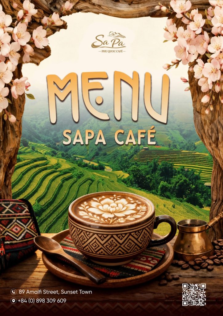 Menu Sa Pa Cafe Phú Quốc 2026: trang bìa