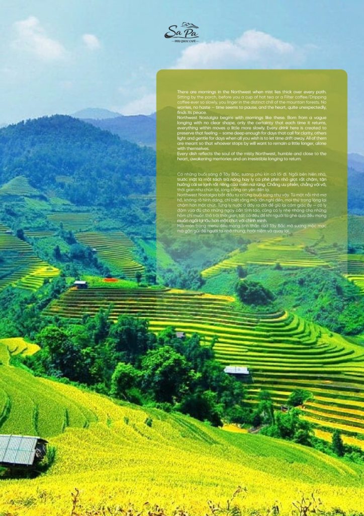 Menu Sa Pa Cafe Phú Quốc 2026: lời giới thiệu Tây Bắc