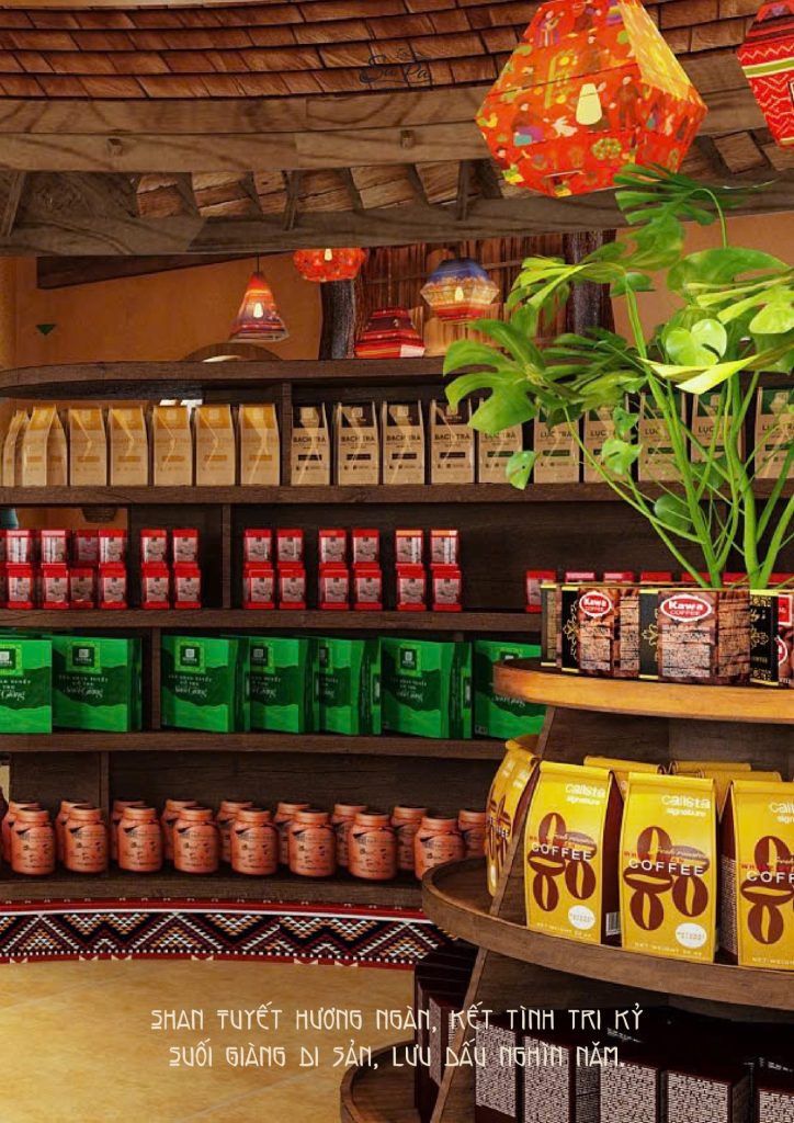 Menu Sa Pa Cafe Phú Quốc 2026: kệ trà Shan Tuyết và cà phê