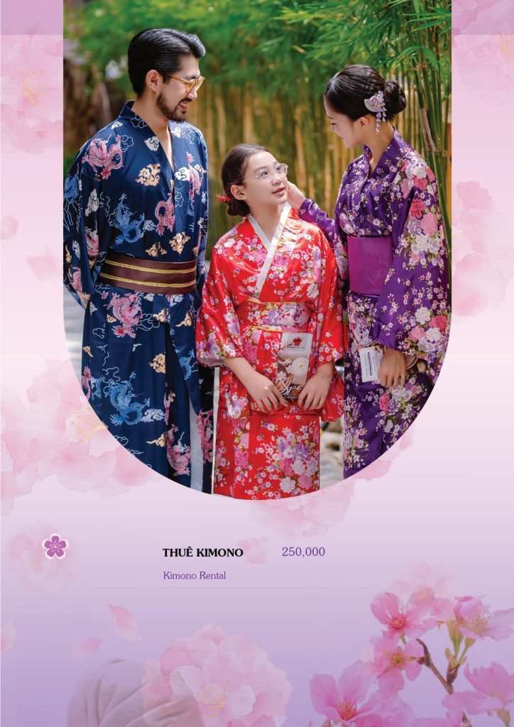 Menu Sakurakyo Spa Phú Quốc 2026, trang 12: thuê kimono