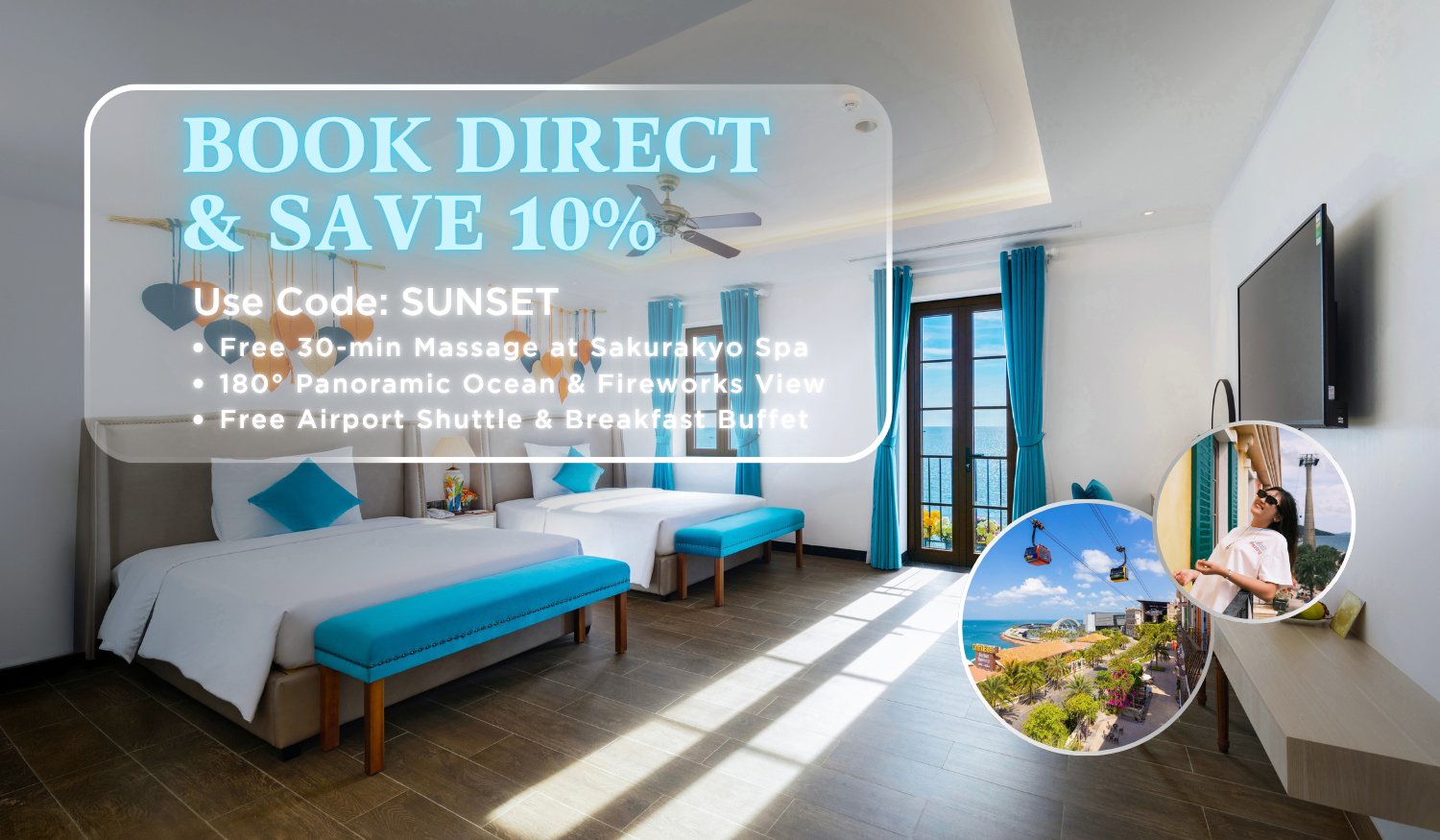 Roma Hotel Phu Quoc, book direct and save 10% with code SUNSET